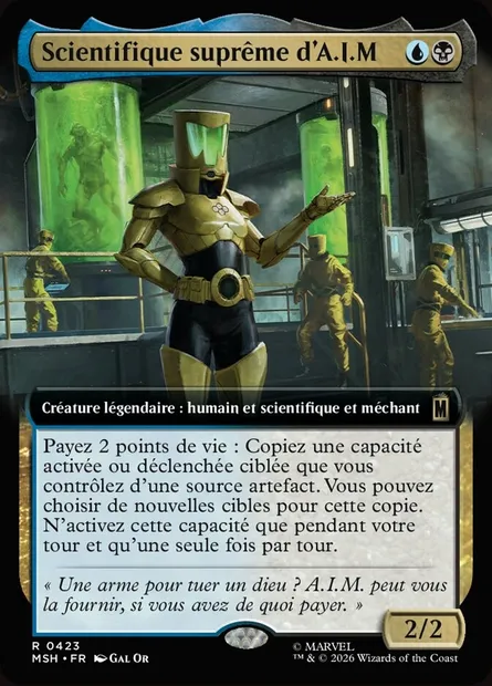 Scientifique suprême d'A.I.M, carte Magic MSH 423 — extension Marvel Super Heroes