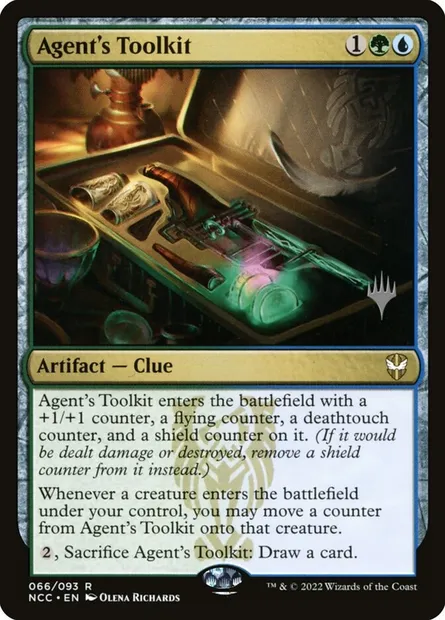 Trousse d'agent, carte Magic PNCC 66p — extension New Capenna Commander Promos