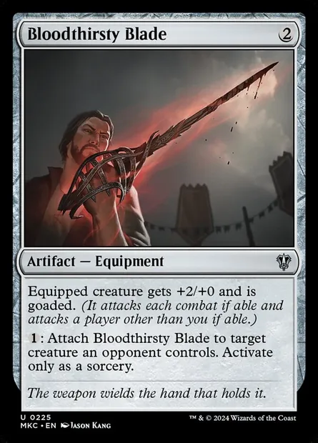Bloodthirsty Blade, Magic card MKC 225 — Murders at Karlov Manor Commander set