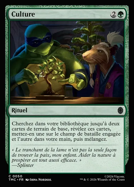 Culture, carte Magic TMC 50 — extension Teenage Mutant Ninja Turtles Eternal