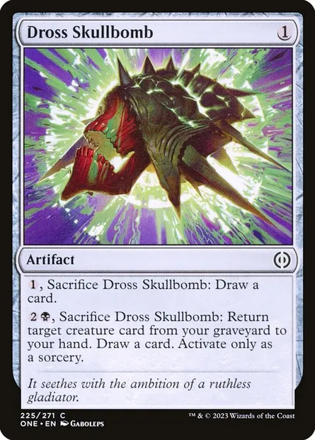 Dross Skullbomb, Magic card ONE 225 — Phyrexia: All Will Be One set