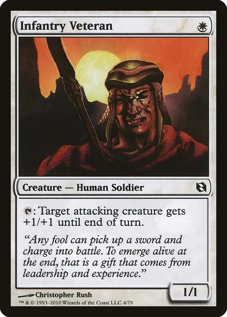 Infantry Veteran, Magic card DDF 4 — Duel Decks: Elspeth vs. Tezzeret set