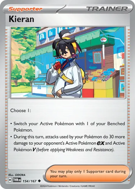 Kieran, Pokémon card TWM 154 — Twilight Masquerade set