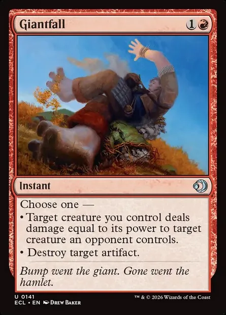 Giantfall, Magic card ECL 141 — Lorwyn Eclipsed set