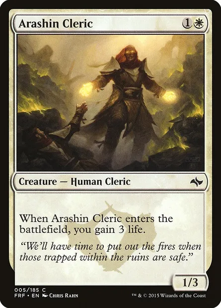 Arashin Cleric, Magic card FRF 5 — Fate Reforged set