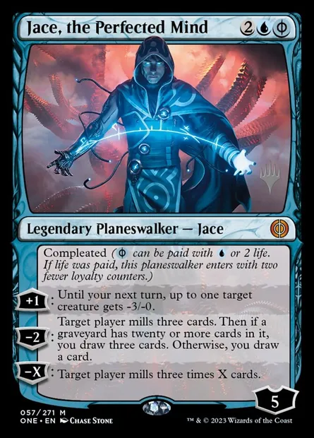 Jace, the Perfected Mind, Magic card PONE 57p — Phyrexia: All Will Be One Promos set