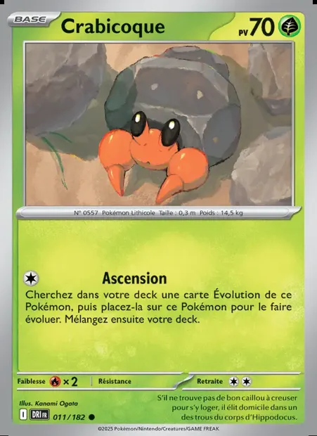 Crabicoque, carte Pokémon DRI 011 — extension Rivalités Destinées