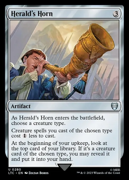 Herald's Horn, Magic card LTC 280 — Tales of Middle-earth Commander set