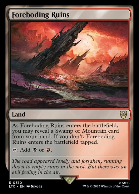 Foreboding Ruins, Magic card LTC 310 — Tales of Middle-earth Commander set
