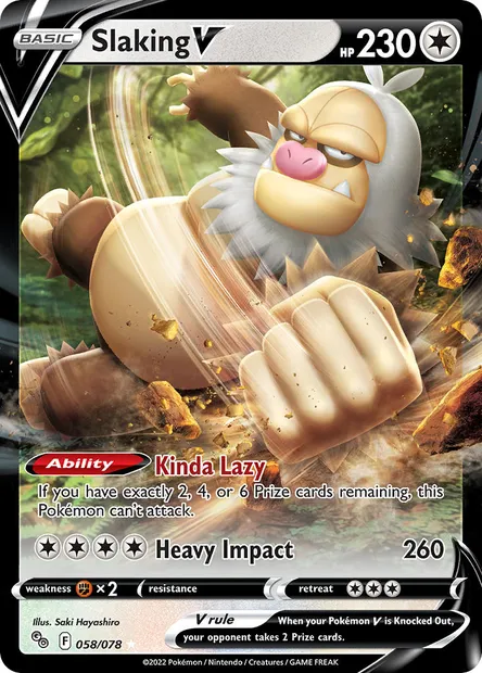 Slaking V, Pokémon card PGO 058 — Pokémon GO set