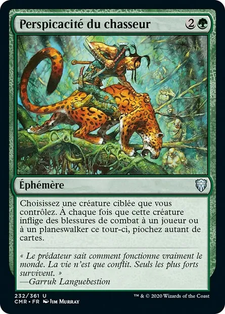 Perspicacité du chasseur, carte Magic CMR 232 — extension Commander Legends