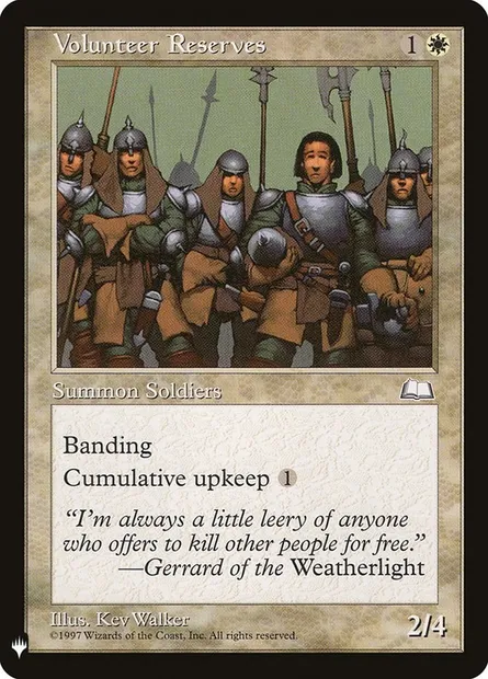 Volunteer Reserves, Magic card PLST WTH-29 — The List set