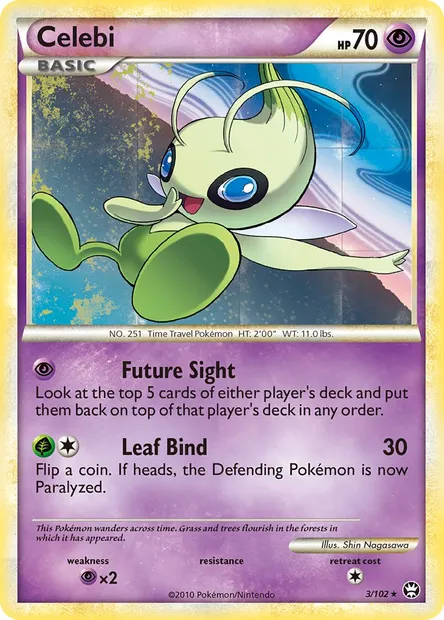 Celebi, Pokémon card TM 3 — Triumphant set