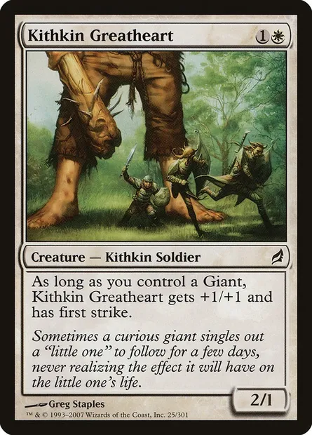 Kithkin Greatheart, Magic card LRW 25 — Lorwyn set