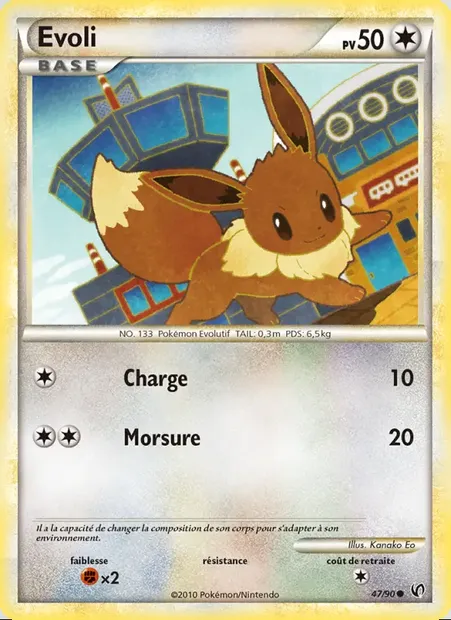 Evoli, carte Pokémon UD 47 — extension Indomptable