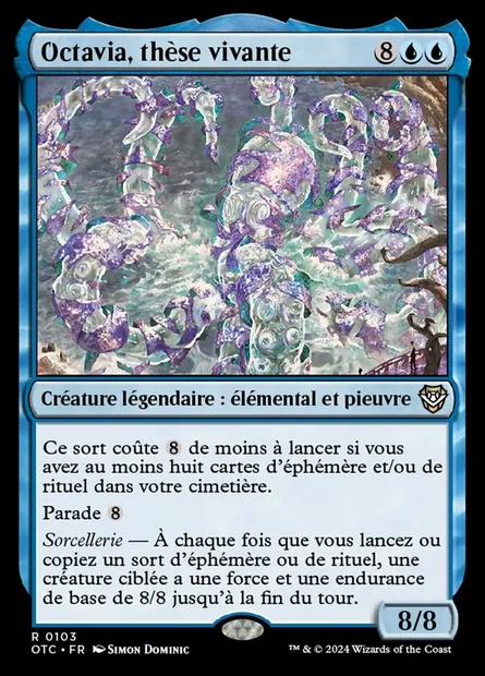Octavia, thèse vivante, carte Magic OTC 103 — extension Outlaws of Thunder Junction Commander