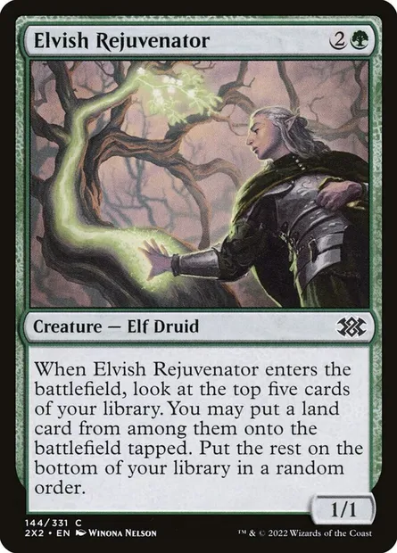 Elvish Rejuvenator, Magic card 2X2 144 — Double Masters 2022 set
