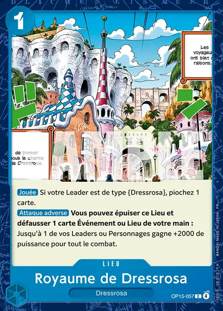 Royaume de Dressrosa, carte One Piece OP15-057 — extension AVENTURE SUR L'ÎLE DE DIEU
