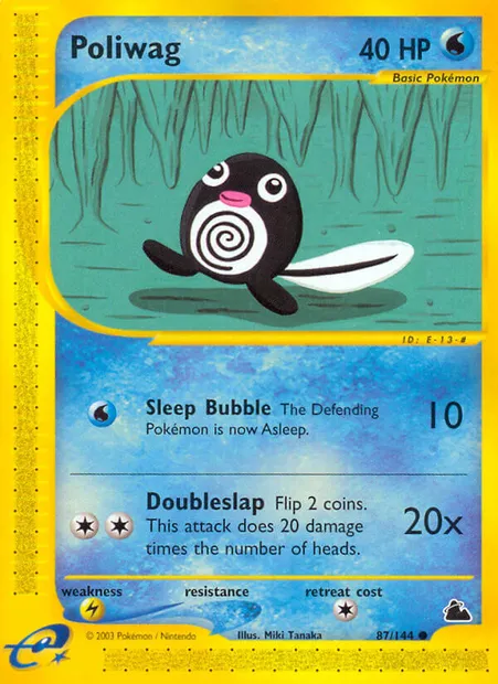 Poliwag, Pokémon card SK 87 — Skyridge set