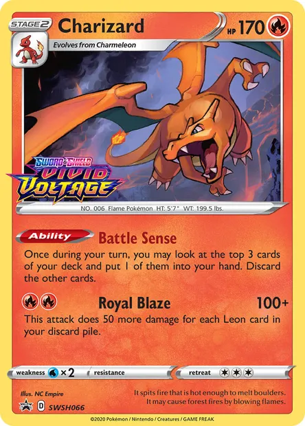 Charizard, Pokémon card SWSH 066 — SWSH Black Star Promos set