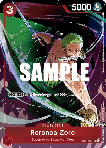 Roronoa Zoro, carte One Piece ST01-013 — extension Straw Hat Crew