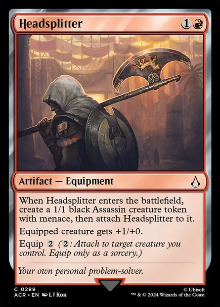 Headsplitter, Magic card ACR 289 — Assassin's Creed set
