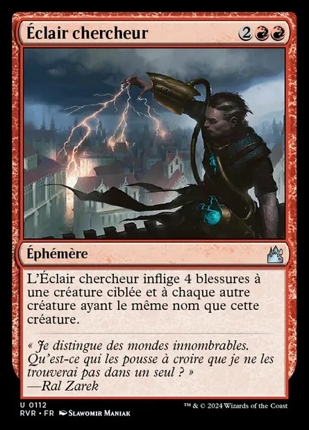Éclair chercheur, carte Magic RVR 112 — extension Ravnica Remastered