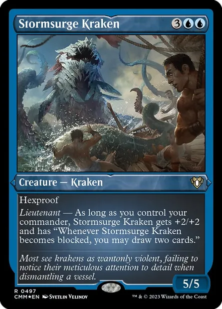 Stormsurge Kraken, Magic card CMM 497 — Commander Masters set