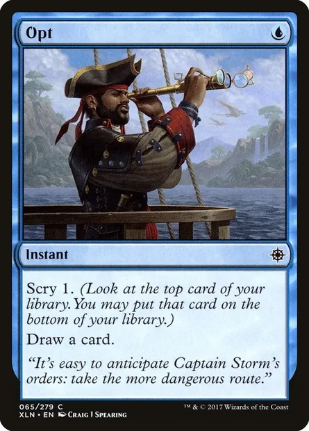 Opt, Magic card XLN 65 — Ixalan set