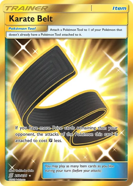 Karate Belt, Pokémon card UNM 252 — Unified Minds set