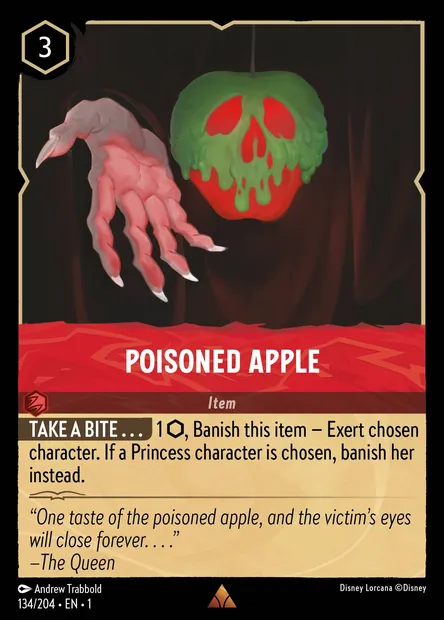 Poisoned Apple, Disney Lorcana card CH1-134 — The First Chapter set