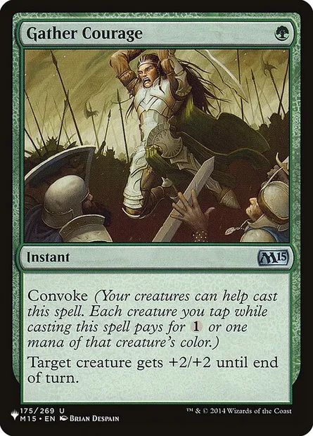Gather Courage, Magic card PLST M15-175 — The List set