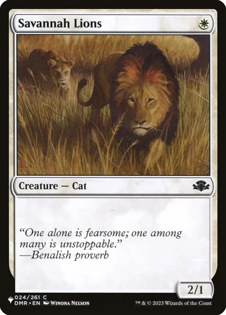 Savannah Lions, Magic card PLST DMR-24 — The List set