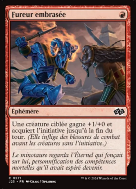 Fureur embrasée, carte Magic J25 571 — extension Foundations Jumpstart