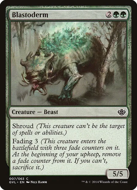 Blastoderme, carte Magic GVL 7 — extension Duel Decks Anthology: Garruk vs. Liliana