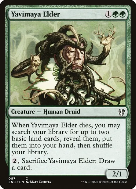 Yavimaya Elder, Magic card ZNC 87 — Zendikar Rising Commander set