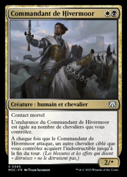 Commandant de Hivermoor, carte Magic MOC 345 — extension March of the Machine Commander