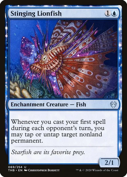 Stinging Lionfish, Magic card THB 69 — Theros Beyond Death set