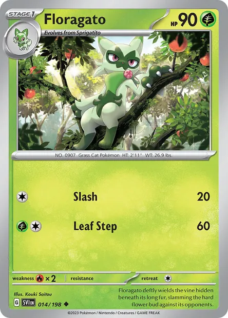 Floragato, Pokémon card SVI 014 — Scarlet & Violet set