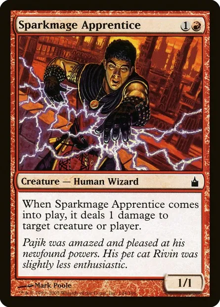 Apprenti étincemage, carte Magic RAV 144 — extension Ravnica: La Cité des Guildes
