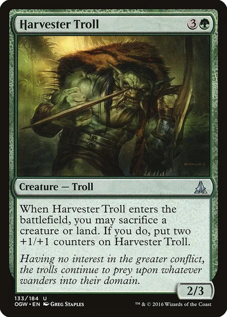 Harvester Troll, Magic card OGW 133 — Oath of the Gatewatch set
