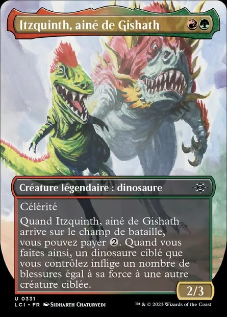 Itzquinth, ainé de Gishath, carte Magic LCI 331 — extension The Lost Caverns of Ixalan