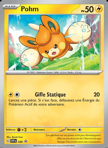 Pohm, carte Pokémon PR-SV 040 — extension SVP Black Star Promos