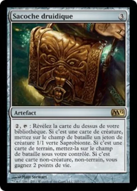 Sacoche druidique, carte Magic M12 207 — extension Magic 2012