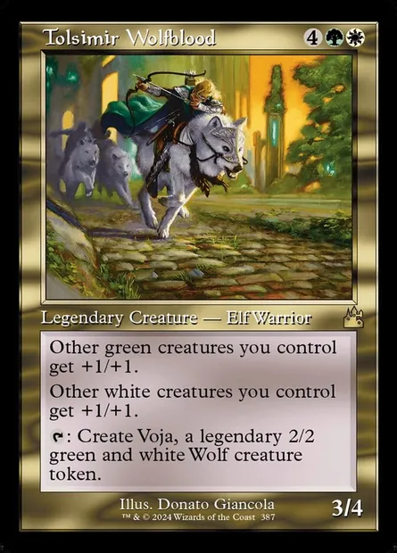 Tolsimir Wolfblood, Magic card RVR 387 — Ravnica Remastered set