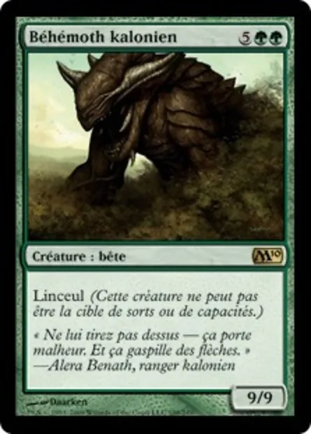 Béhémoth kalonien, carte Magic M10 188 — extension Magic 2010