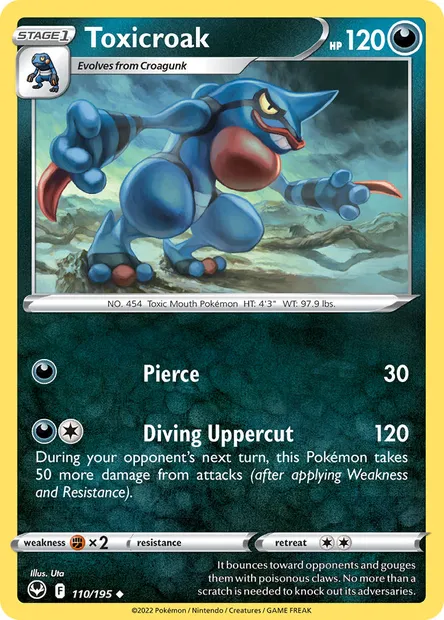 Toxicroak, Pokémon card SIT 110 — Silver Tempest set