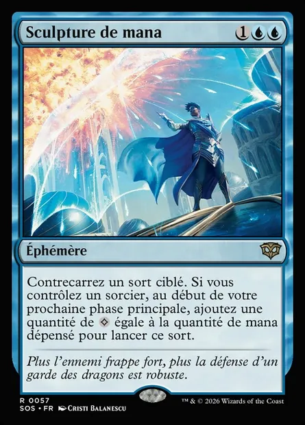 Sculpture de mana, carte Magic SOS 57 — extension Secrets of Strixhaven