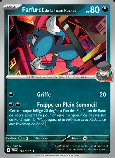 Farfuret de la Team Rocket, carte Pokémon DRI 128 — extension Rivalités Destinées