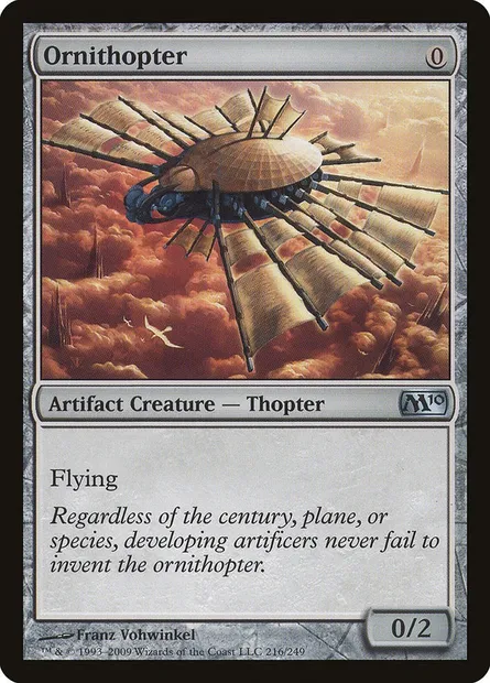 Ornithopter, Magic card M10 216 — Magic 2010 set